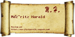 Móritz Harald névjegykártya